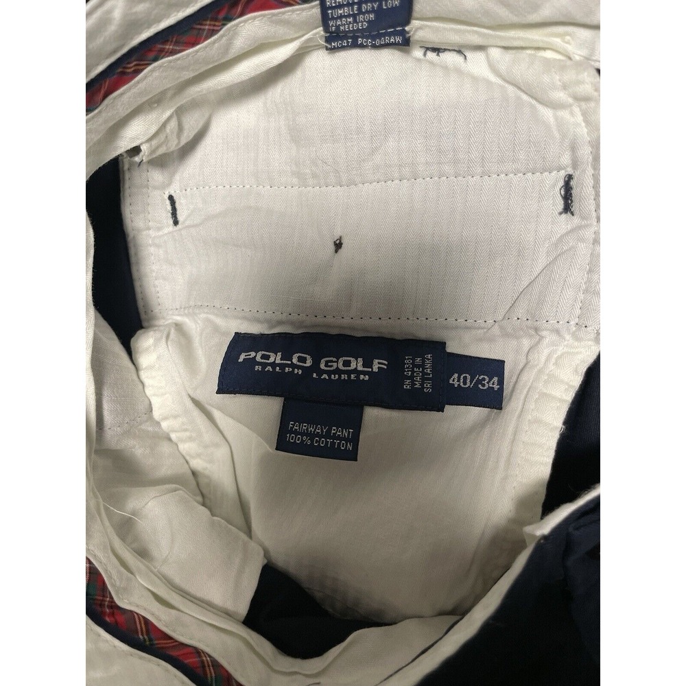 Polo Ralph Lauren Golf 40 X 34 Pants Fairway Fit Pleated Chino Blue NWT - Picture 7 of 11